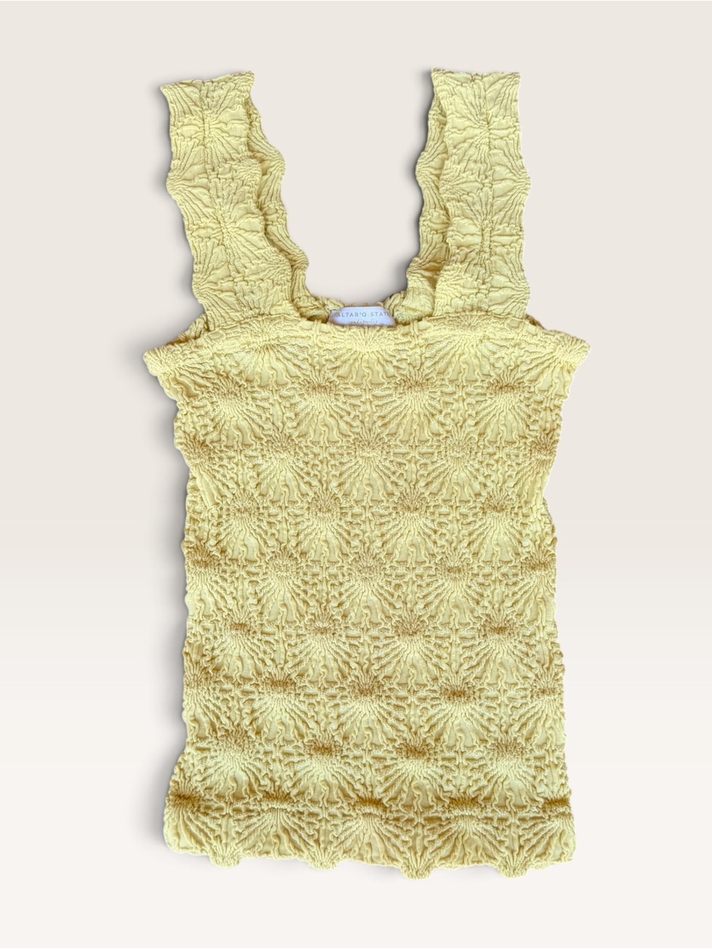 Altar'd State Yellow Textured Tank Top